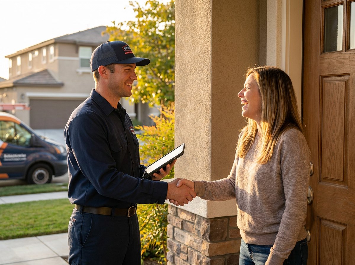 Electrician providing a free estimate